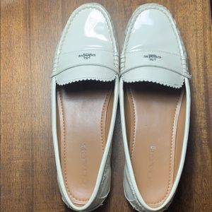 COACH cream colored loafers
